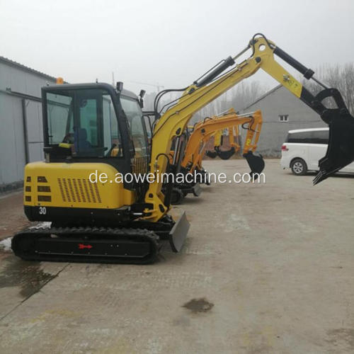 China Minibagger 3t kleiner Bagger 3,5 Tonnen Bagger mit Gummikette